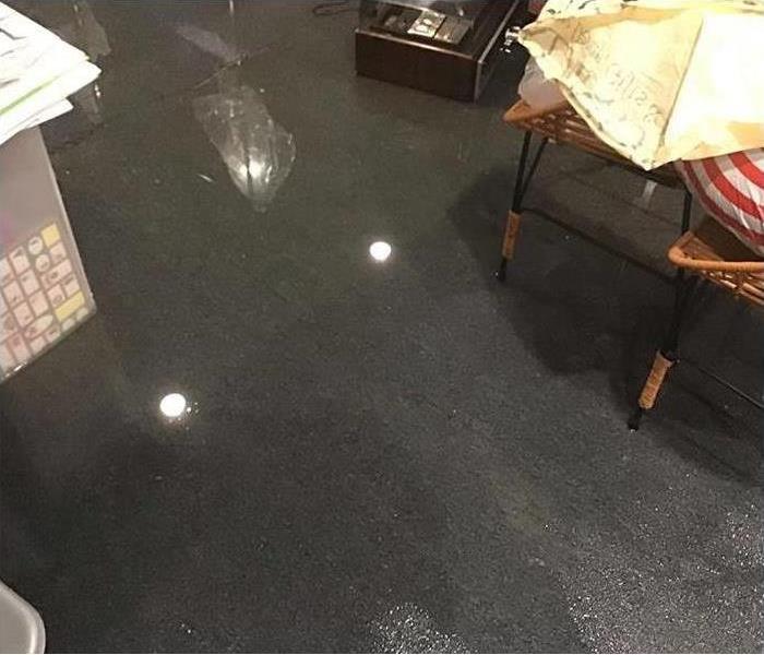 flooded basement with inches of water