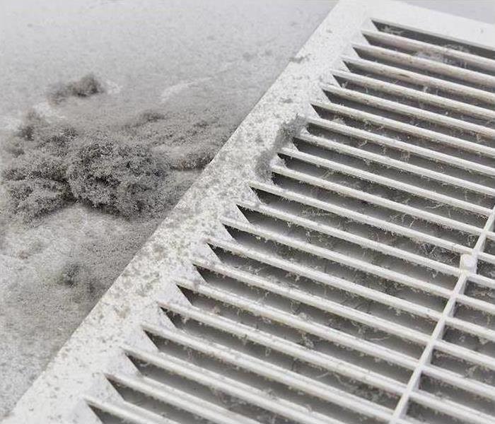dirt and debris on an air vent register